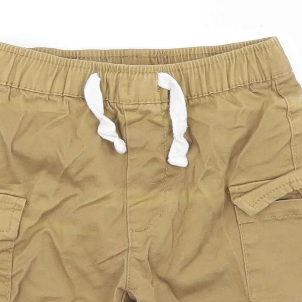 Dunnes Stores Boys Green  Cotton Cargo Shorts Size 2-3 Years  Regular Drawstring