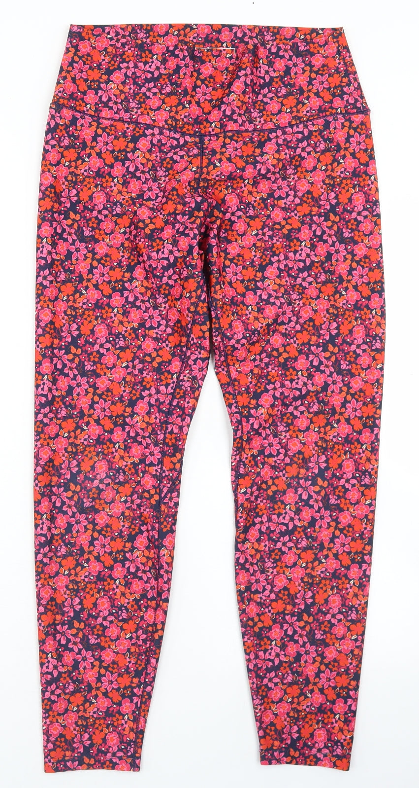 NEXT Womens Multicoloured Floral Polyester Compression Leggings Size 16 L24 in Regular