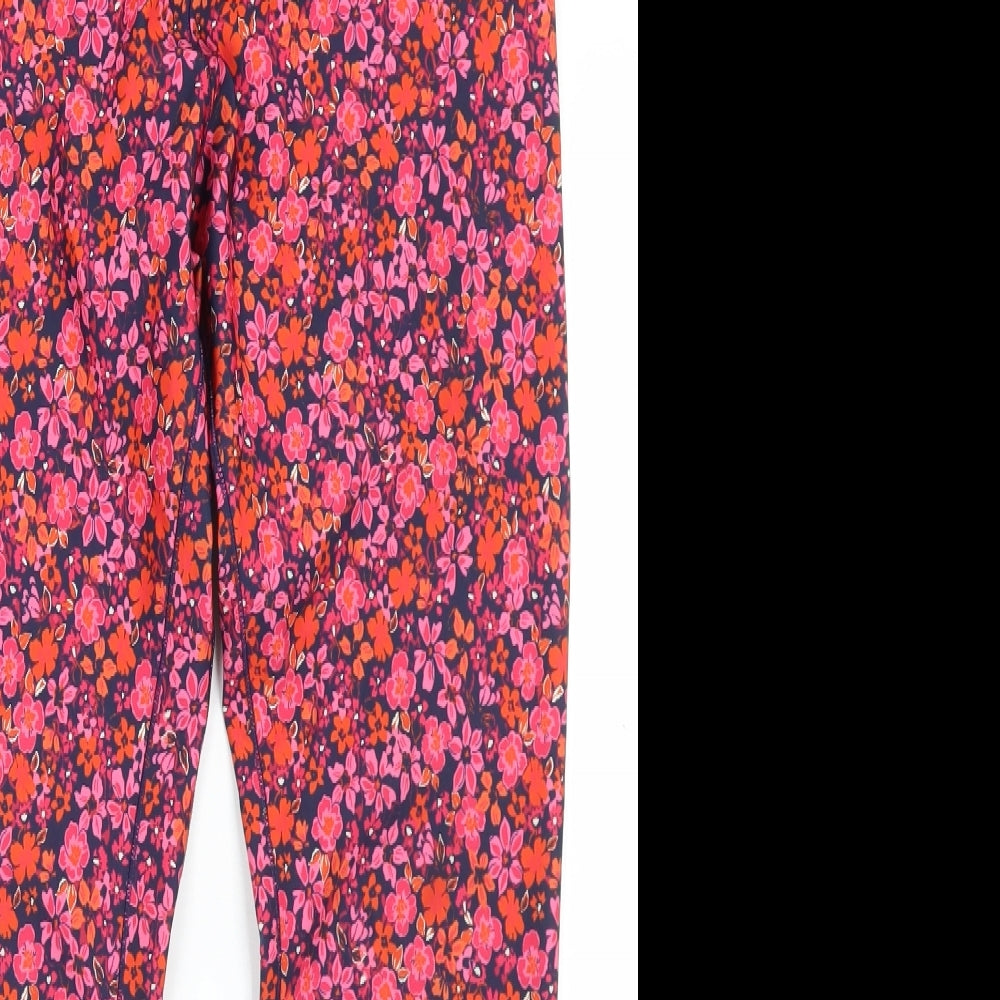 NEXT Womens Multicoloured Floral Polyester Compression Leggings Size 16 L24 in Regular