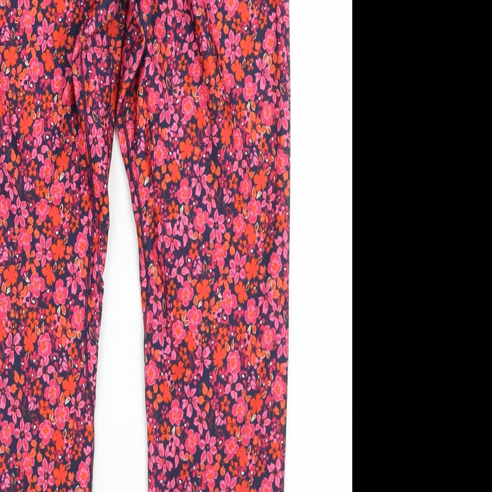 NEXT Womens Multicoloured Floral Polyester Compression Leggings Size 16 L24 in Regular