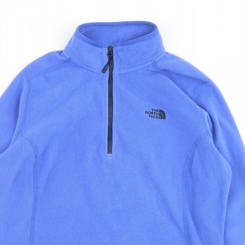 The North Face Womens Blue  Polyester Pullover Sweatshirt Size L