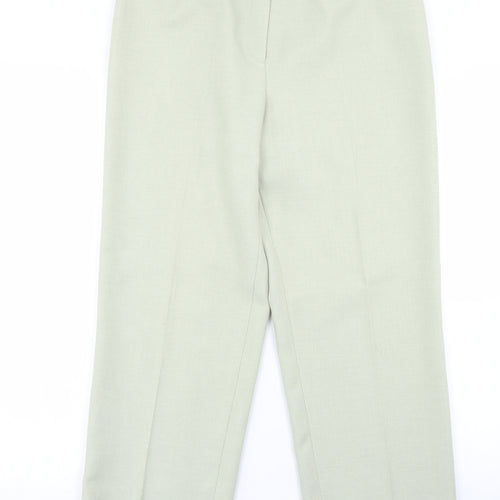 Classics Womens Green  Polyester Dress Pants Trousers Size 12 L26 in Regular Button