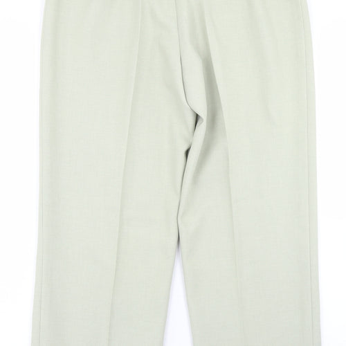 Classics Womens Green  Polyester Dress Pants Trousers Size 12 L26 in Regular Button