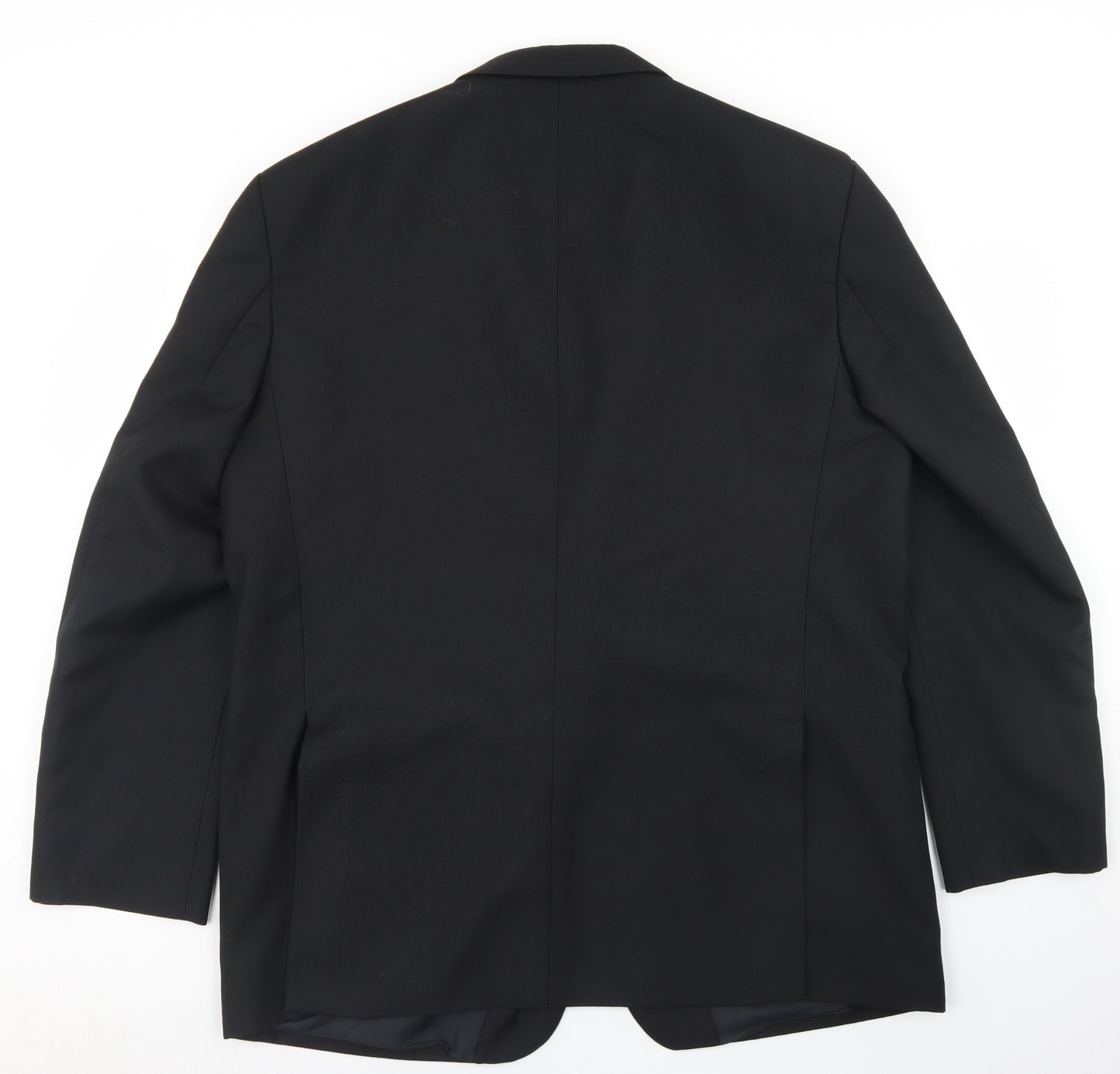 Preworn Mens Black  Polyester Jacket Blazer Size 44