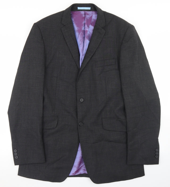 Burton Mens Grey  Wool Jacket Blazer Size 40