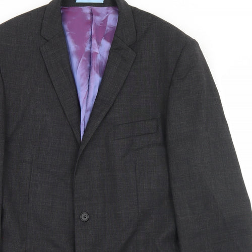 Burton Mens Grey  Wool Jacket Blazer Size 40