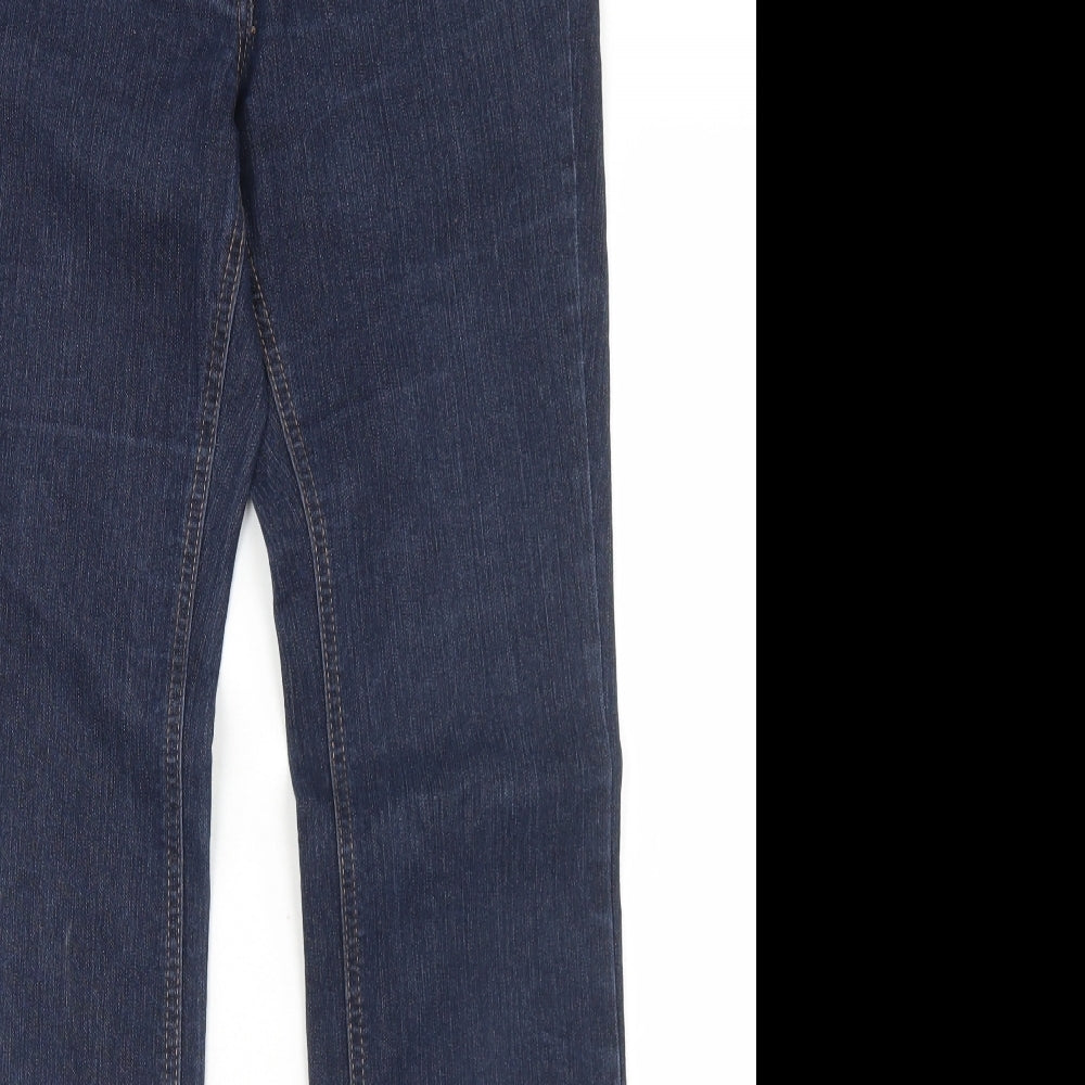 George Womens Blue  Cotton Bootcut Jeans Size 10 L31 in Regular Button