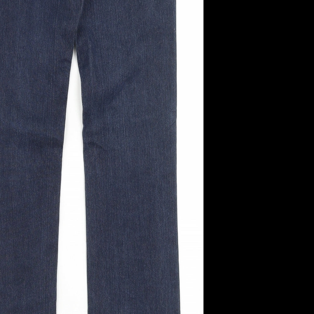 George Womens Blue  Cotton Bootcut Jeans Size 10 L31 in Regular Button