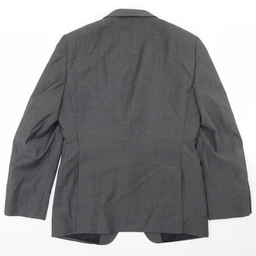 OneSix5ive Mens Grey  Wool Jacket Blazer Size 38