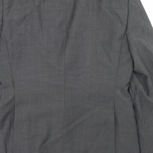 OneSix5ive Mens Grey  Wool Jacket Blazer Size 38