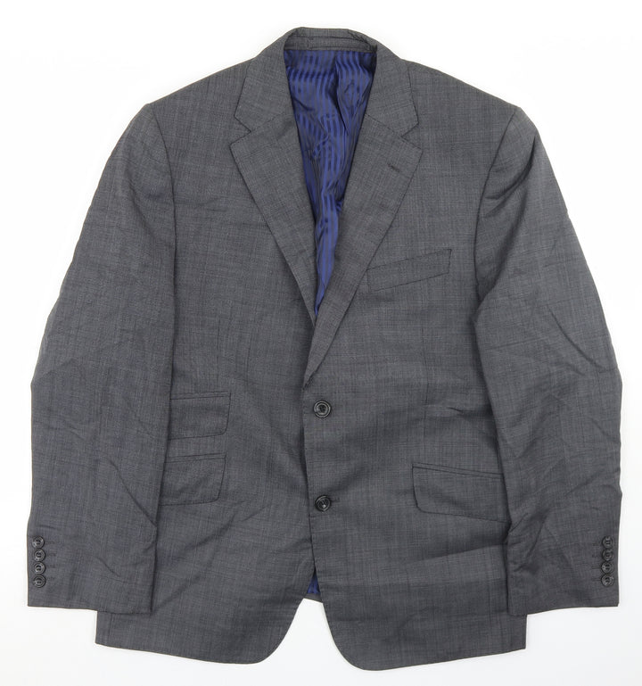 Marks and Spencer Mens Grey  Wool Jacket Blazer Size 40