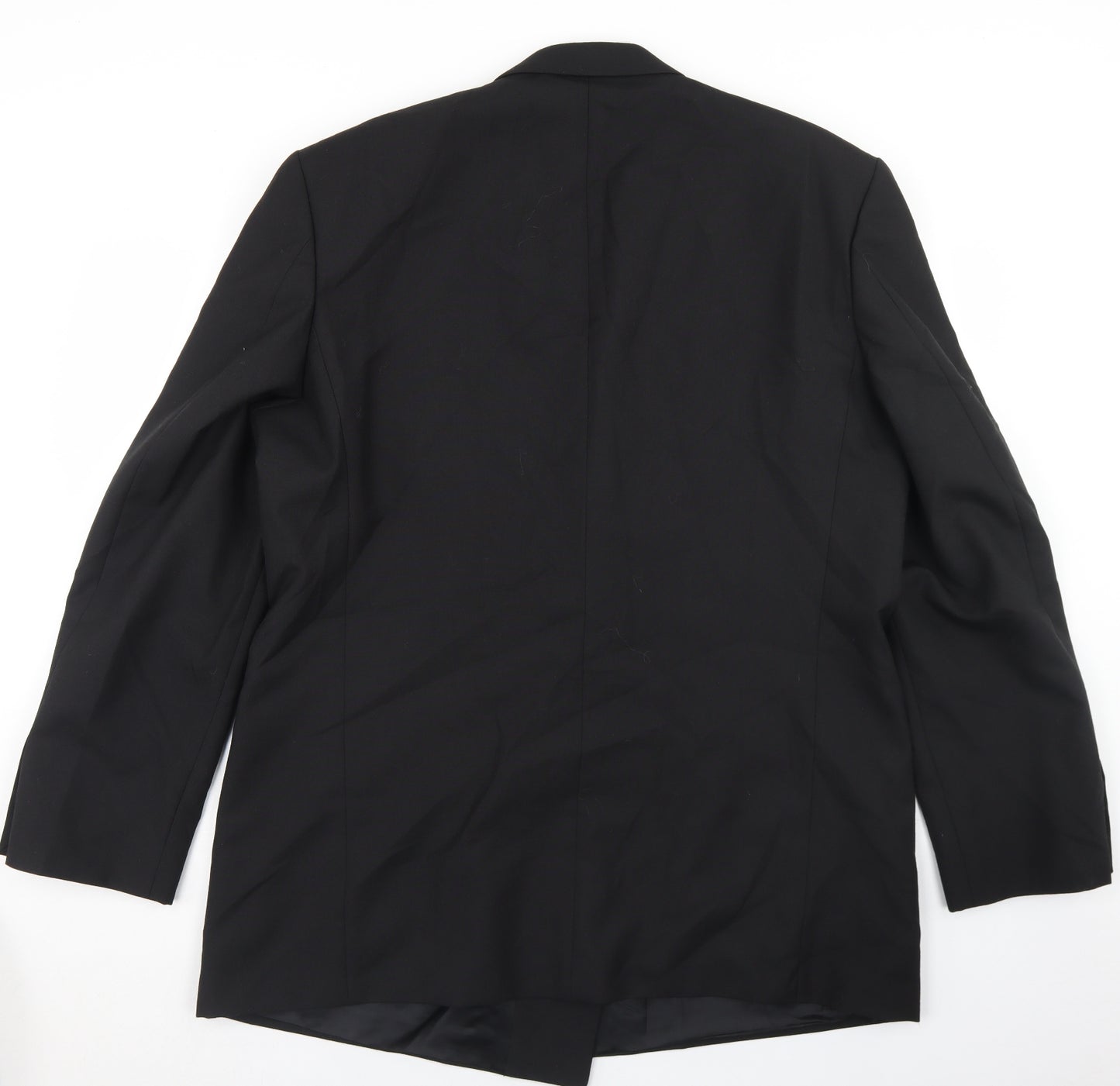 Scott & Taylor Mens Black  Wool Jacket Blazer Size 46