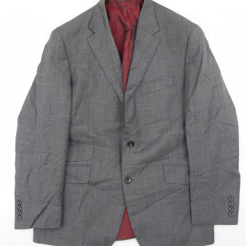 Marks and Spencer Mens Grey  Wool Jacket Blazer Size 40