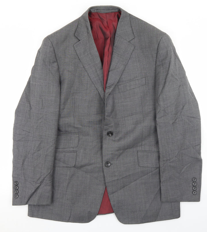 Marks and Spencer Mens Grey  Wool Jacket Blazer Size 40