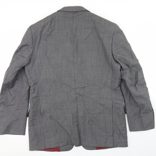 Marks and Spencer Mens Grey  Wool Jacket Blazer Size 40