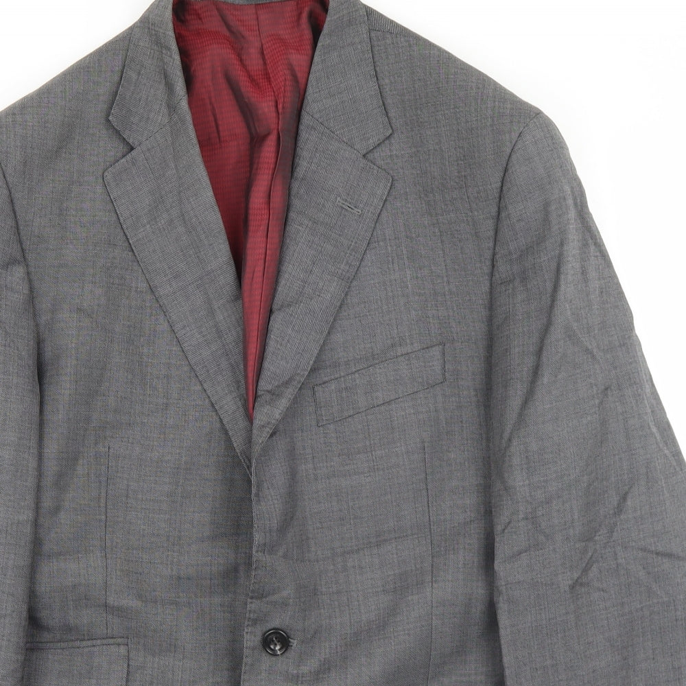 Marks and Spencer Mens Grey  Wool Jacket Blazer Size 40