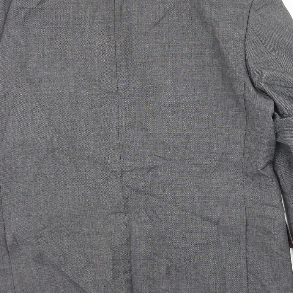 Marks and Spencer Mens Grey  Wool Jacket Blazer Size 40
