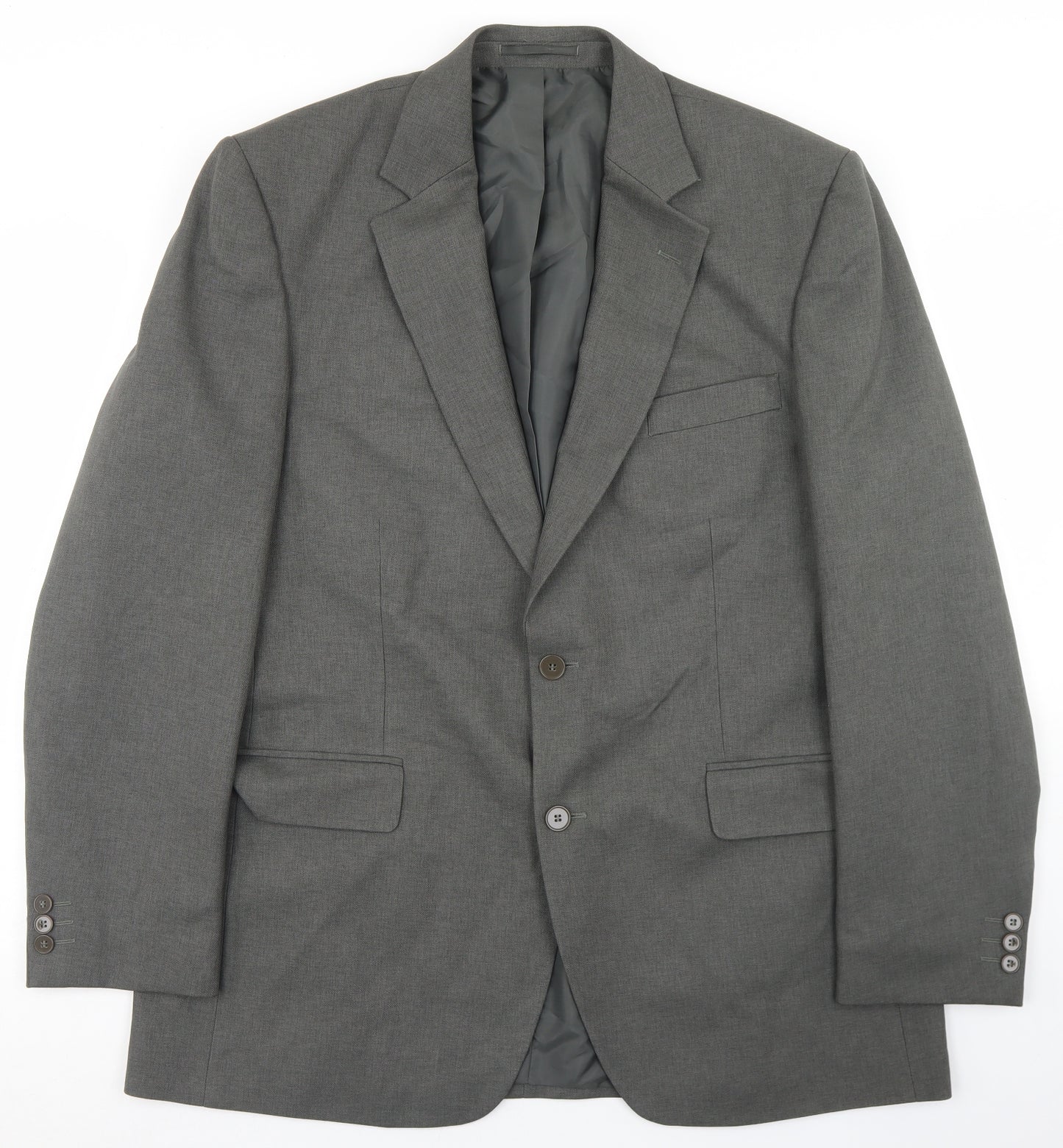 Pinstripe Mens Grey  Polyester Jacket Blazer Size 44