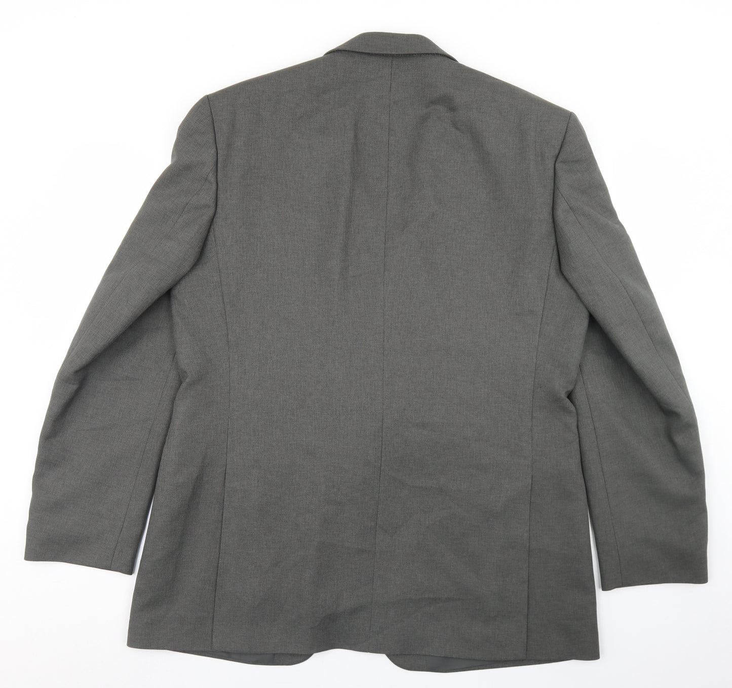 Pinstripe Mens Grey  Polyester Jacket Blazer Size 44