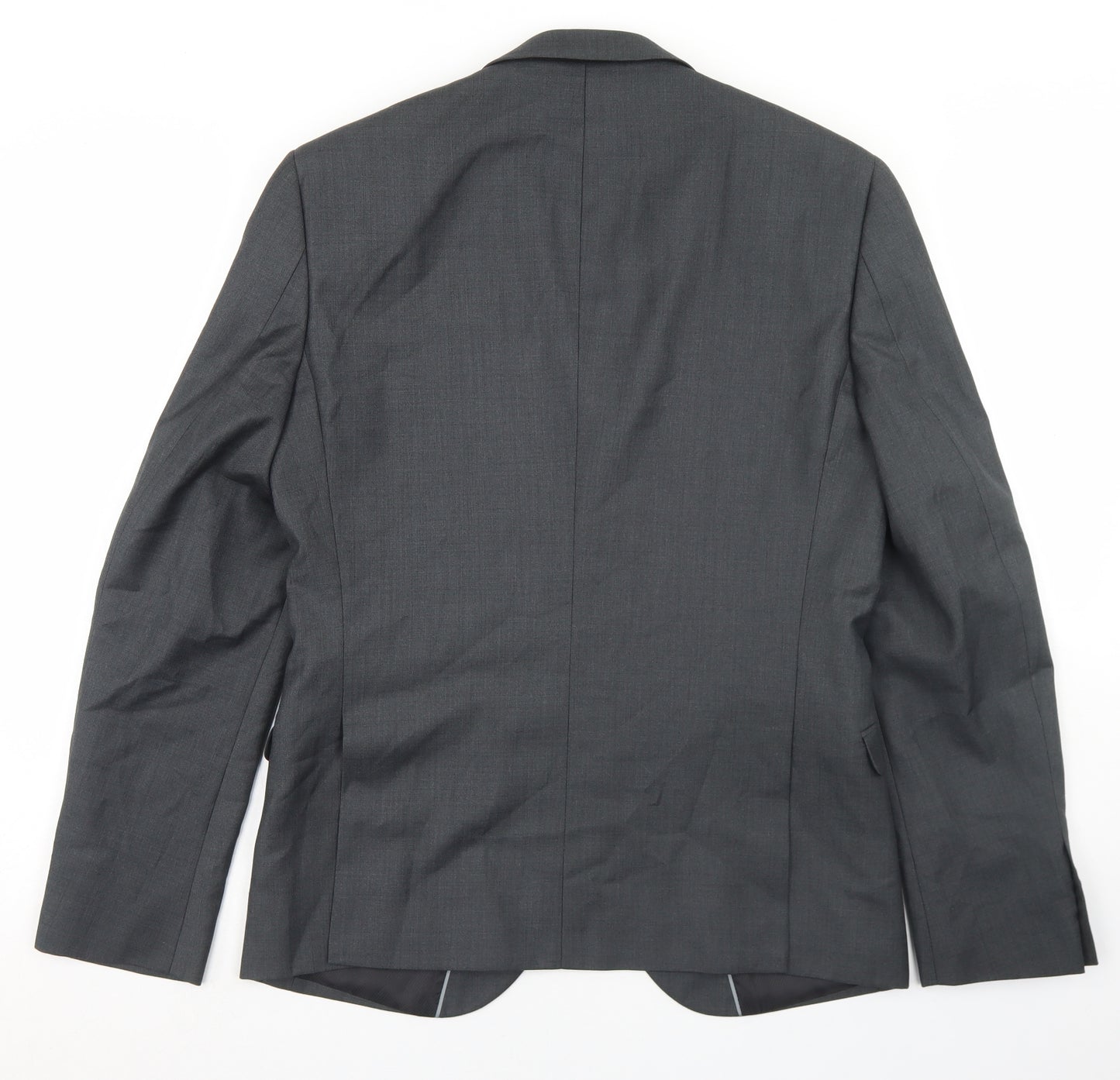 Burton Mens Grey  Polyester Jacket Blazer Size 38   - Skinny Fit
