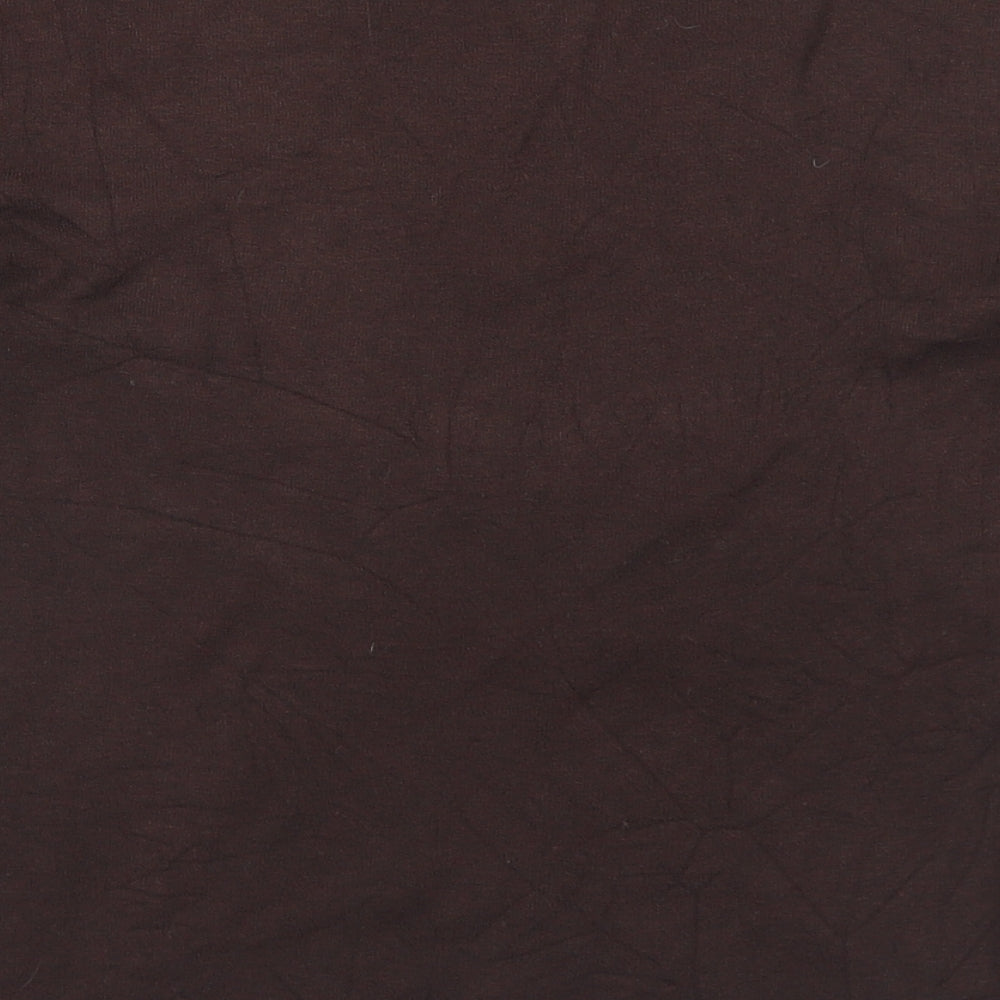 Per Una Womens Brown  Viscose Basic T-Shirt Size 16 V-Neck