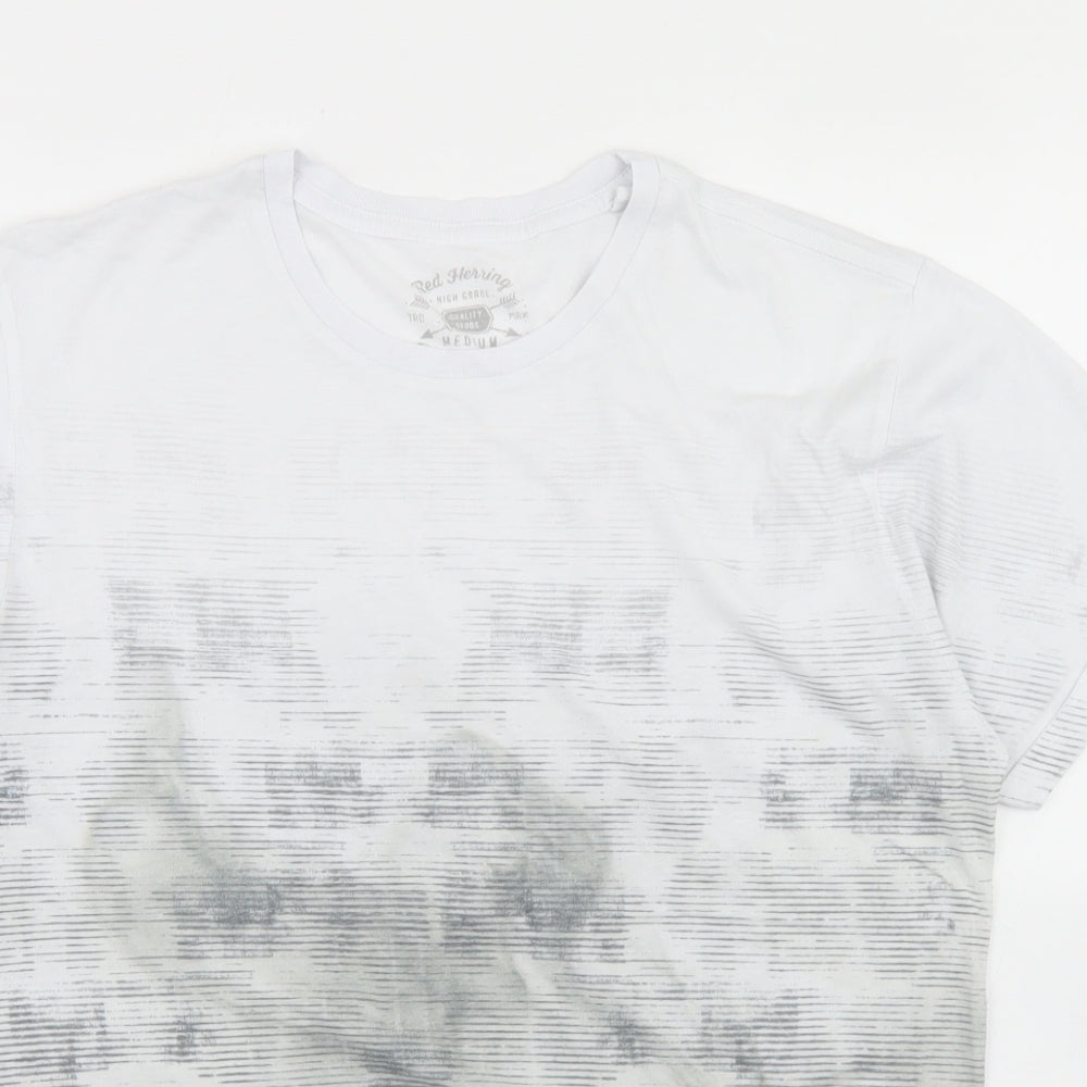 Red Herring Mens Multicoloured  Polyester  T-Shirt Size M Crew Neck