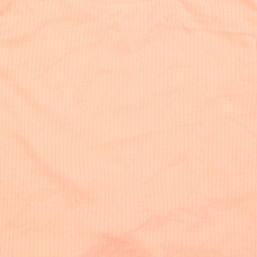 Dunnes Stores Girls Pink  Polyester Cropped T-Shirt Size 10-11 Years Crew Neck Pullover