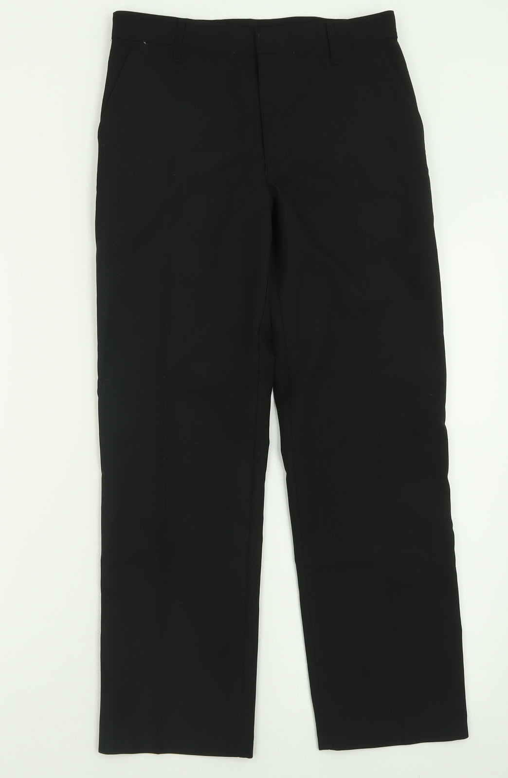 Marks and Spencer Boys Black  Polyester Capri Trousers Size 10-11 Years  Regular Hook & Eye - School Wear