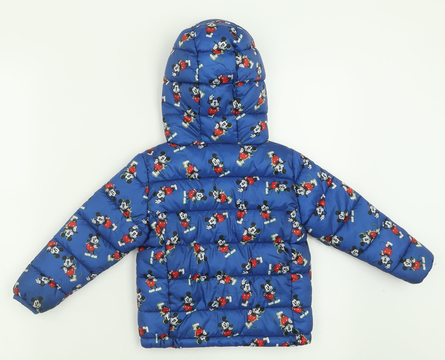 primarj Boys Blue Geometric  Puffer Jacket Jacket Size 18-24 Months   Zip - Mickey Mouse Disney