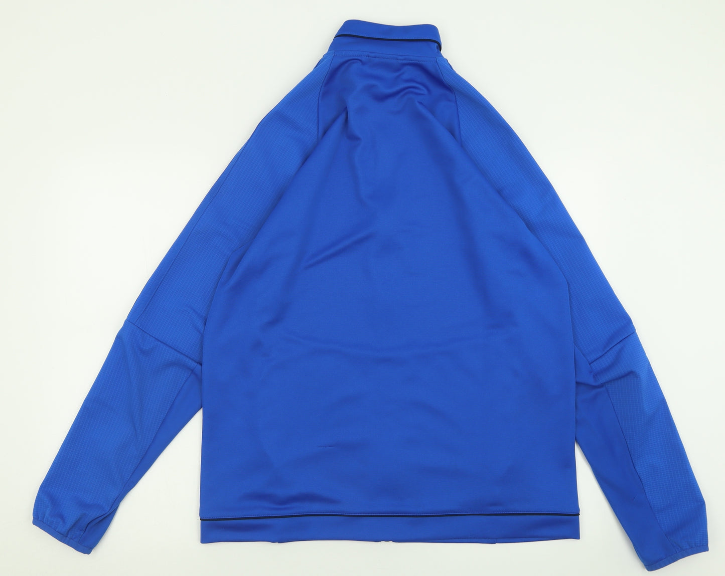 adidas Mens Blue  Polyester Full Zip Sweatshirt Size L