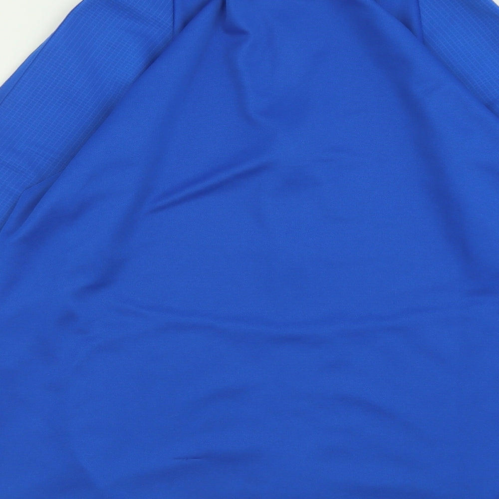 adidas Mens Blue  Polyester Full Zip Sweatshirt Size L