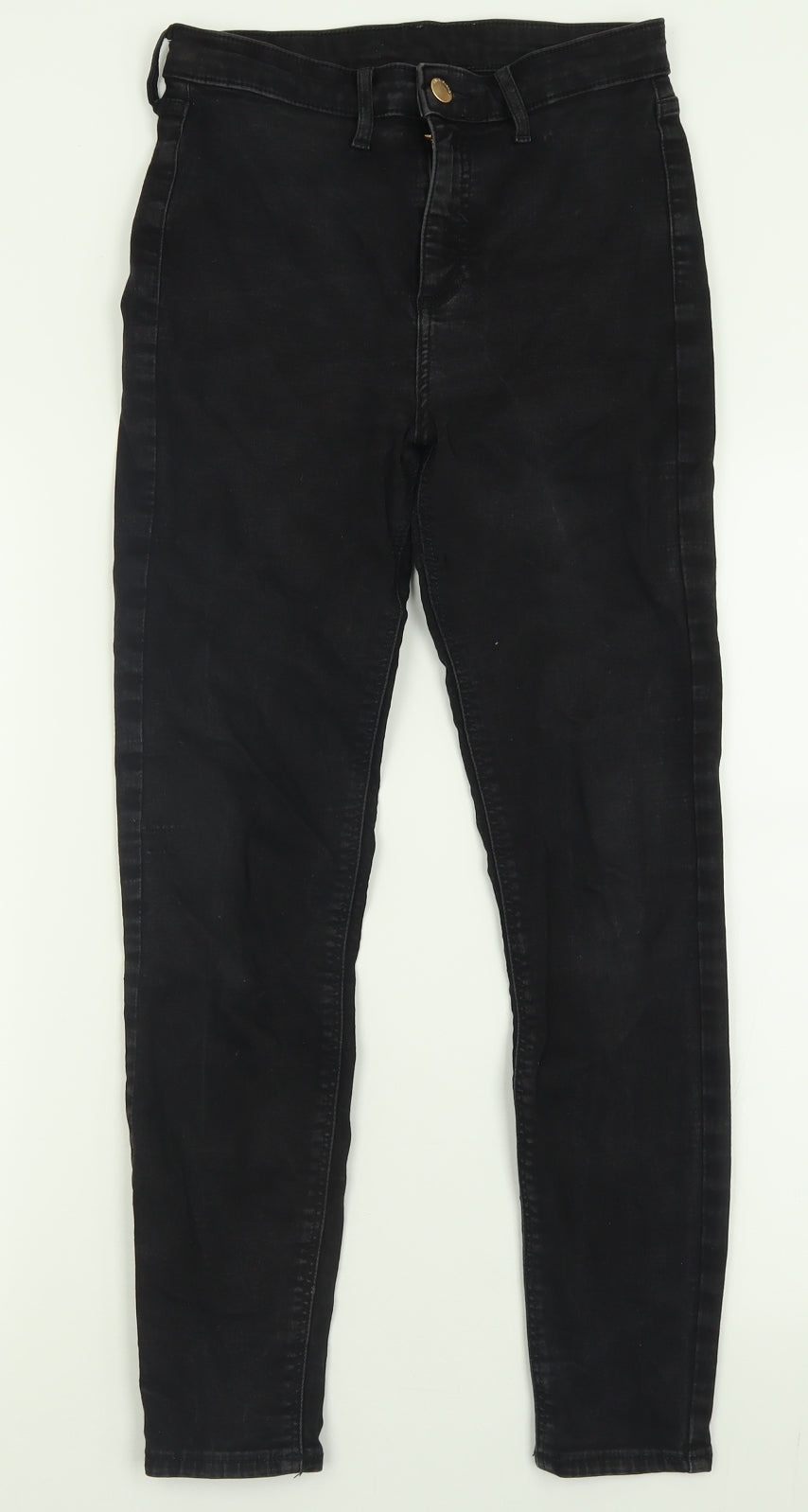River Island Womens Black  Cotton Skinny Jeans Size 10 L27 in Regular Button