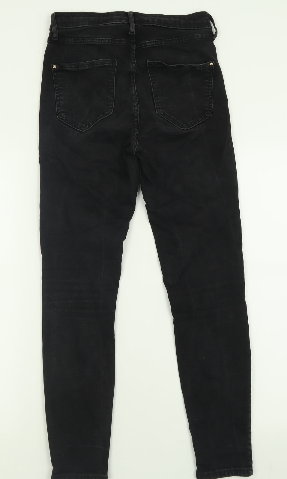 River Island Womens Black  Cotton Skinny Jeans Size 10 L27 in Regular Button