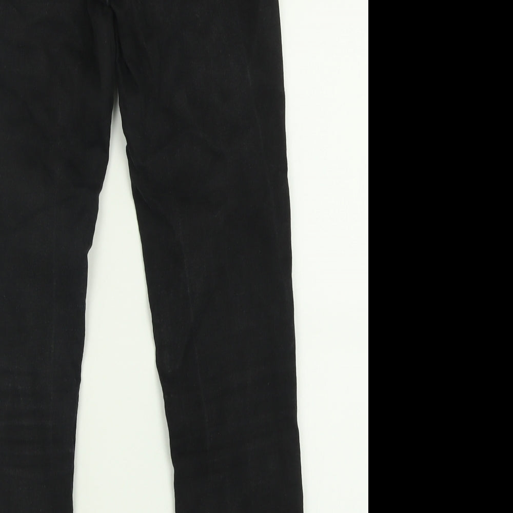 River Island Womens Black  Cotton Skinny Jeans Size 10 L27 in Regular Button