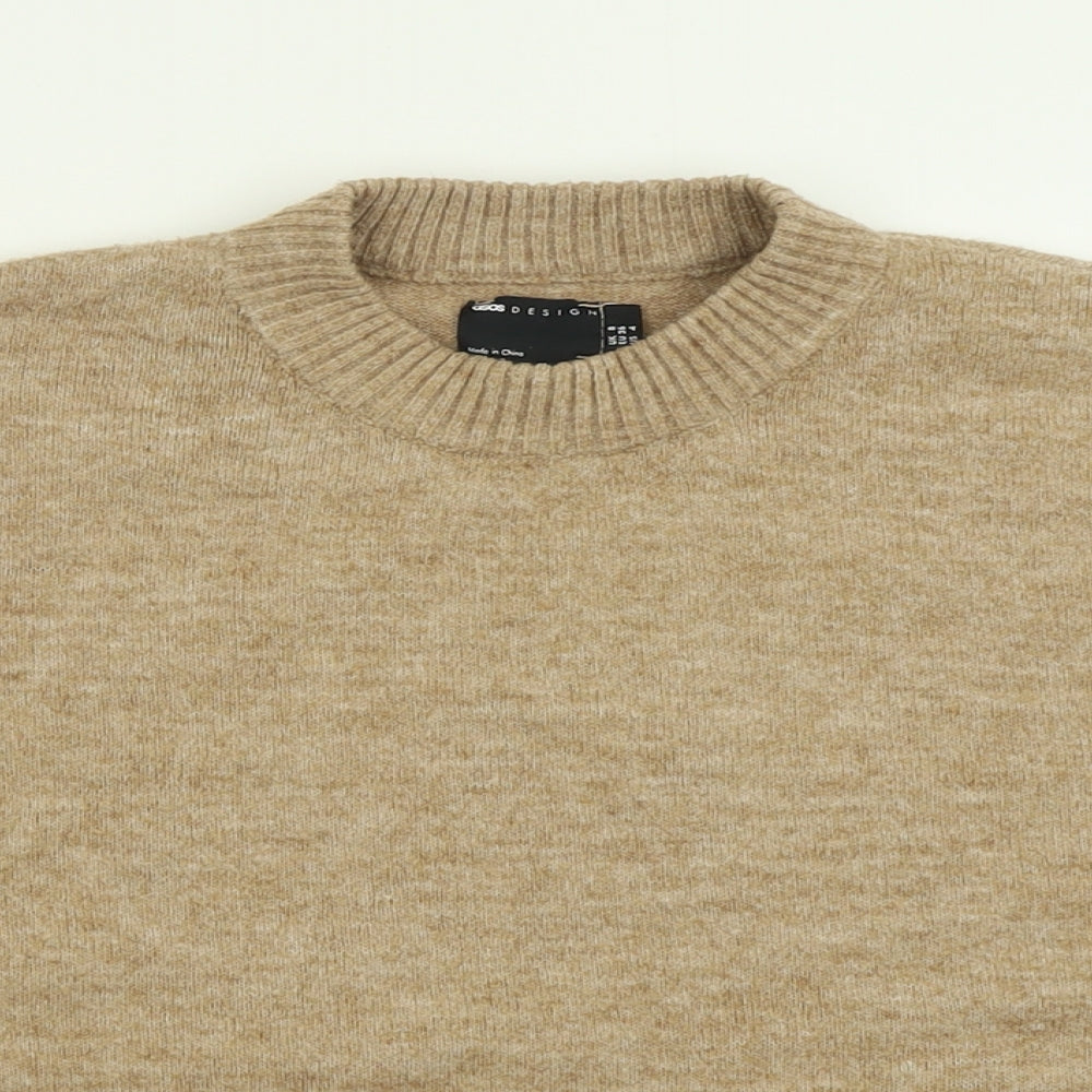 ASOS Womens Brown High Neck  Polyester Pullover Jumper Size 8