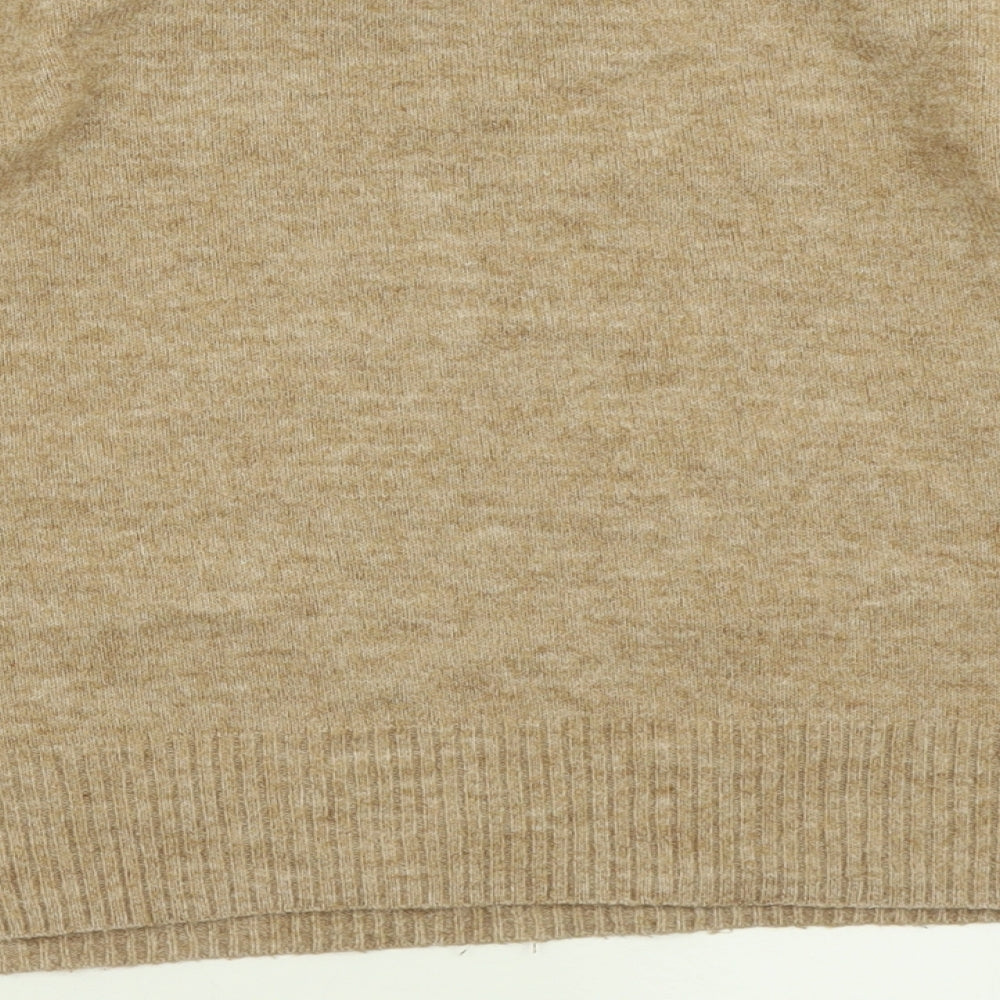ASOS Womens Brown High Neck  Polyester Pullover Jumper Size 8