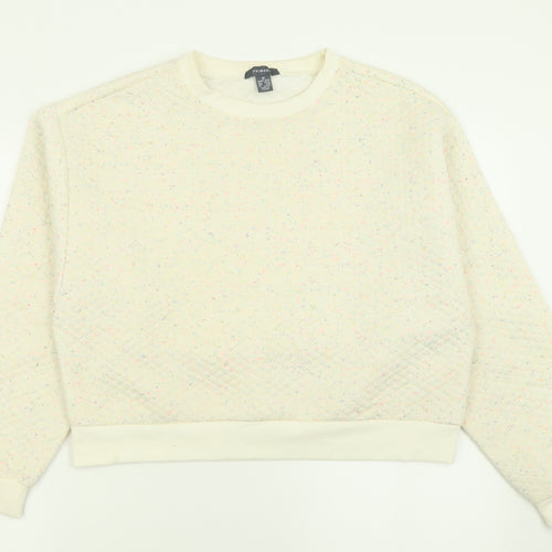 Primark Womens Ivory  Cotton Pullover Sweatshirt Size M  Pullover