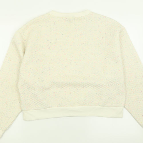Primark Womens Ivory  Cotton Pullover Sweatshirt Size M  Pullover