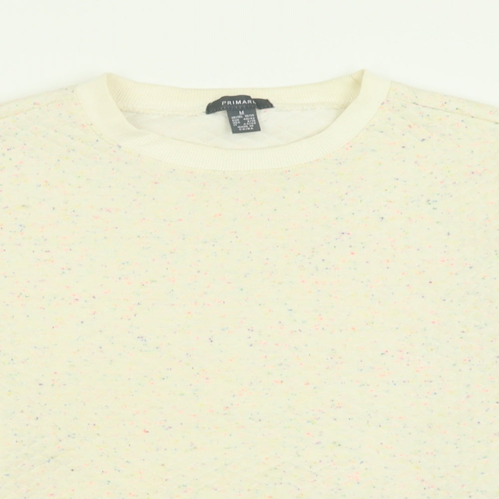 Primark Womens Ivory  Cotton Pullover Sweatshirt Size M  Pullover