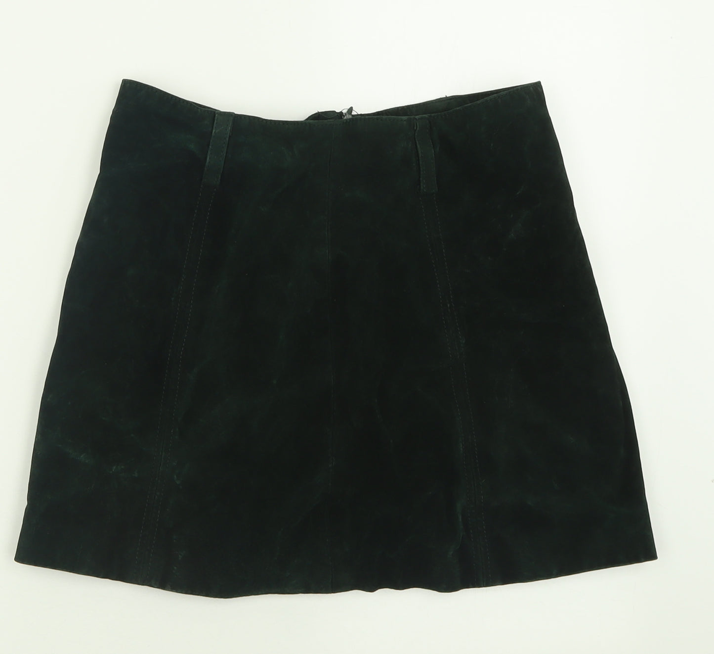 Zara Womens Green  Polyester A-Line Skirt Size M   Zip