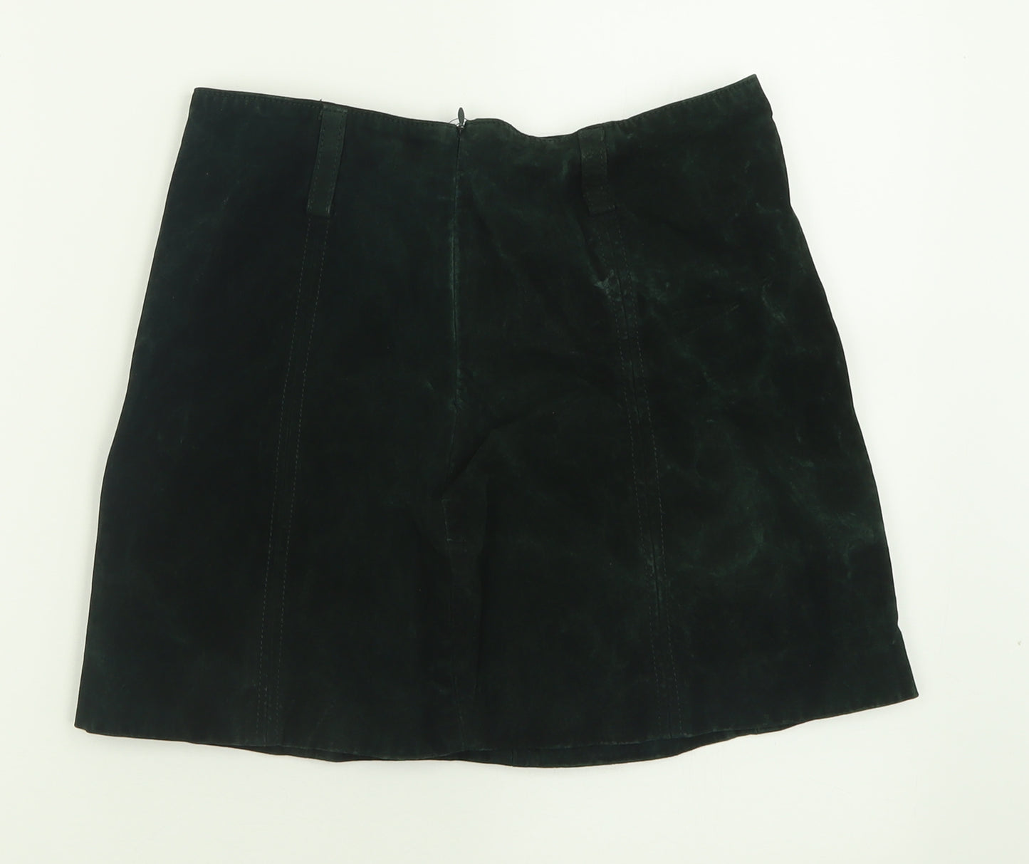 Zara Womens Green  Polyester A-Line Skirt Size M   Zip