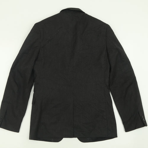 Moss London Mens Grey  Polyester Jacket Suit Jacket Size 34