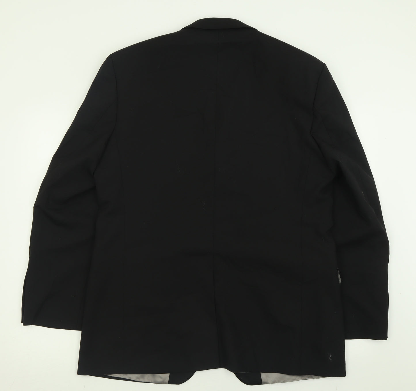 Sovereign Code Mens Black  Polyester Jacket Suit Jacket Size 42