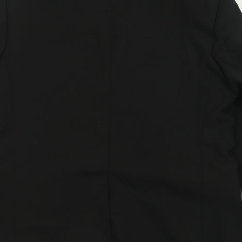Sovereign Code Mens Black  Polyester Jacket Suit Jacket Size 42