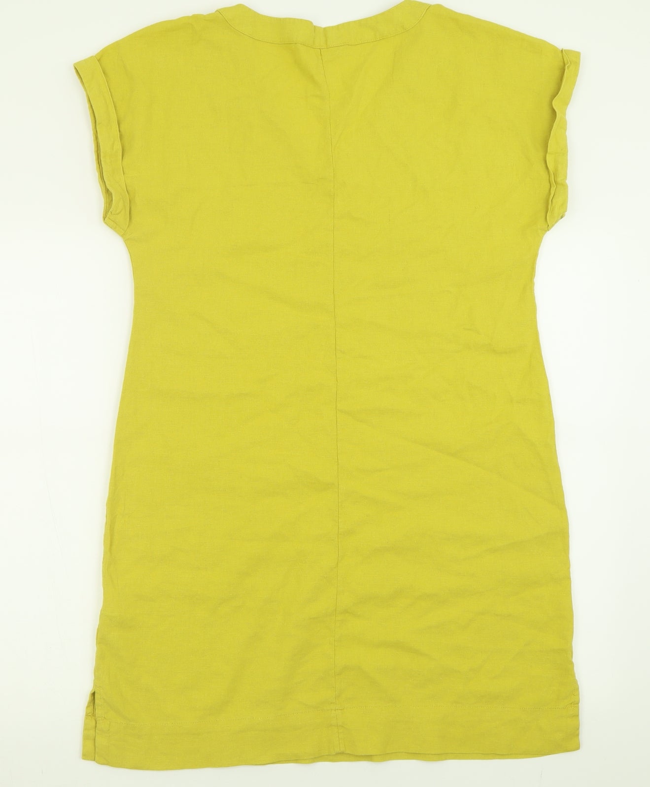 Principles Womens Yellow  Viscose A-Line  Size 10  V-Neck Pullover