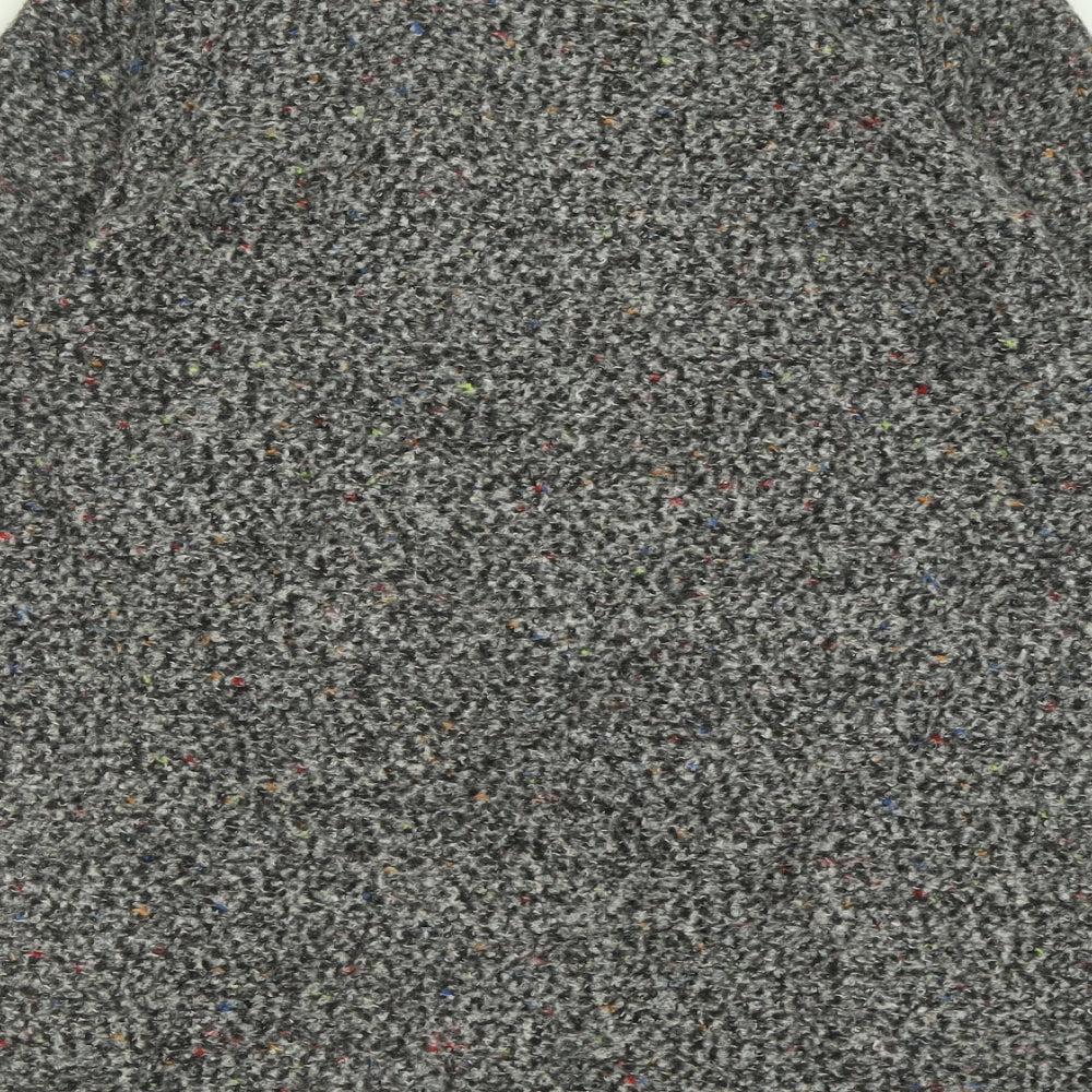 F&F Womens Grey V-Neck  Polyester Cardigan Jumper Size 14