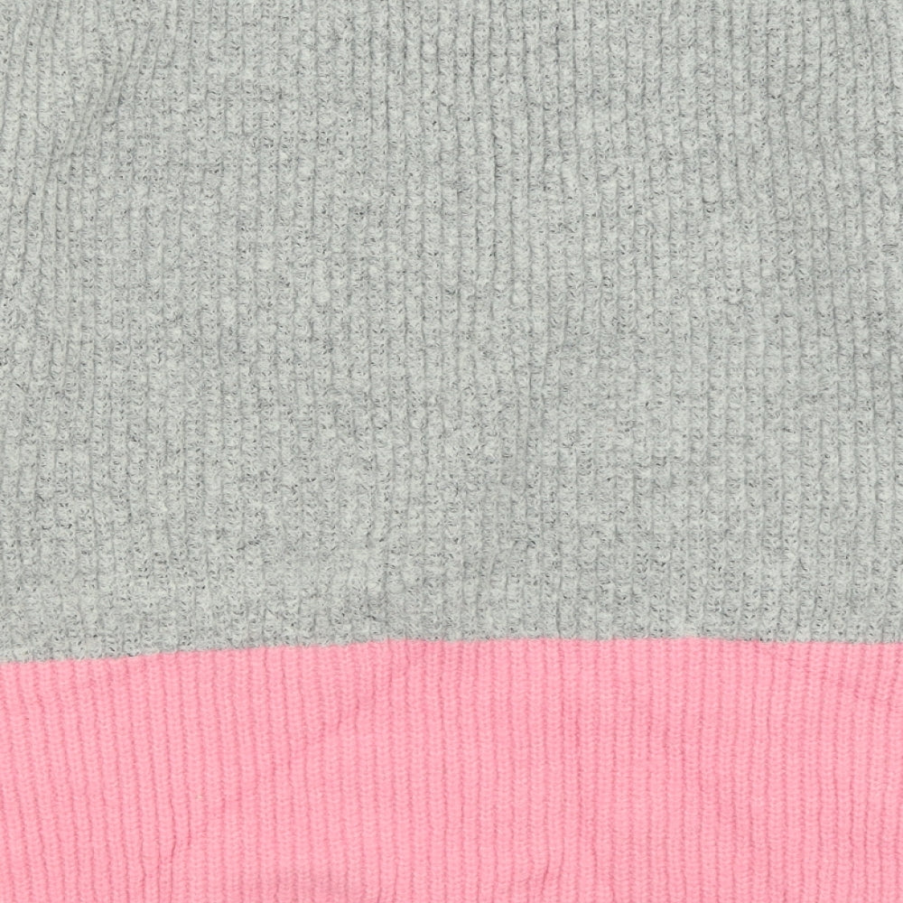 Primark Womens Grey Crew Neck  Acrylic Pullover Jumper Size L