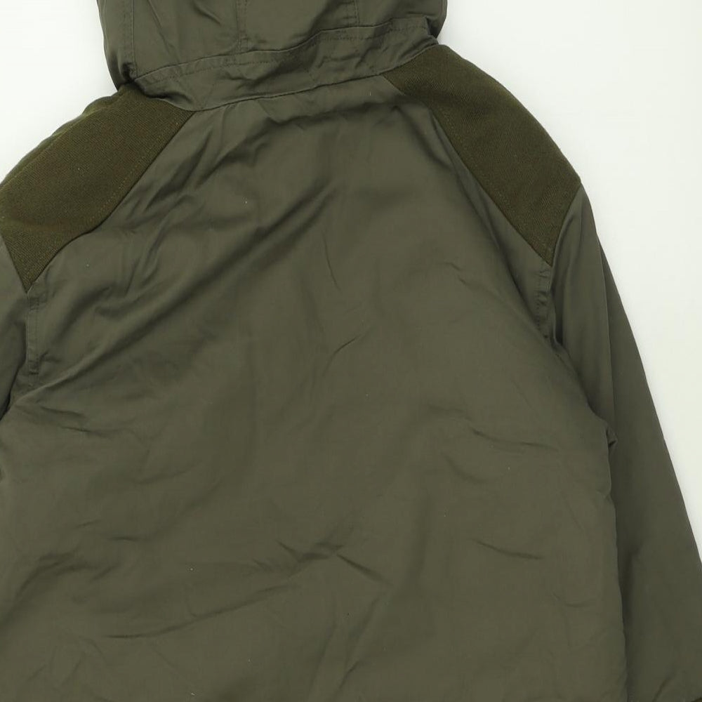 Topshop Womens Green   Anorak Coat Size 6  Zip