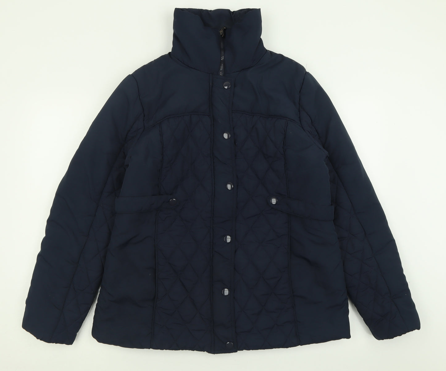 Jessica Graaf Womens Blue   Quilted Coat Size XL  Zip