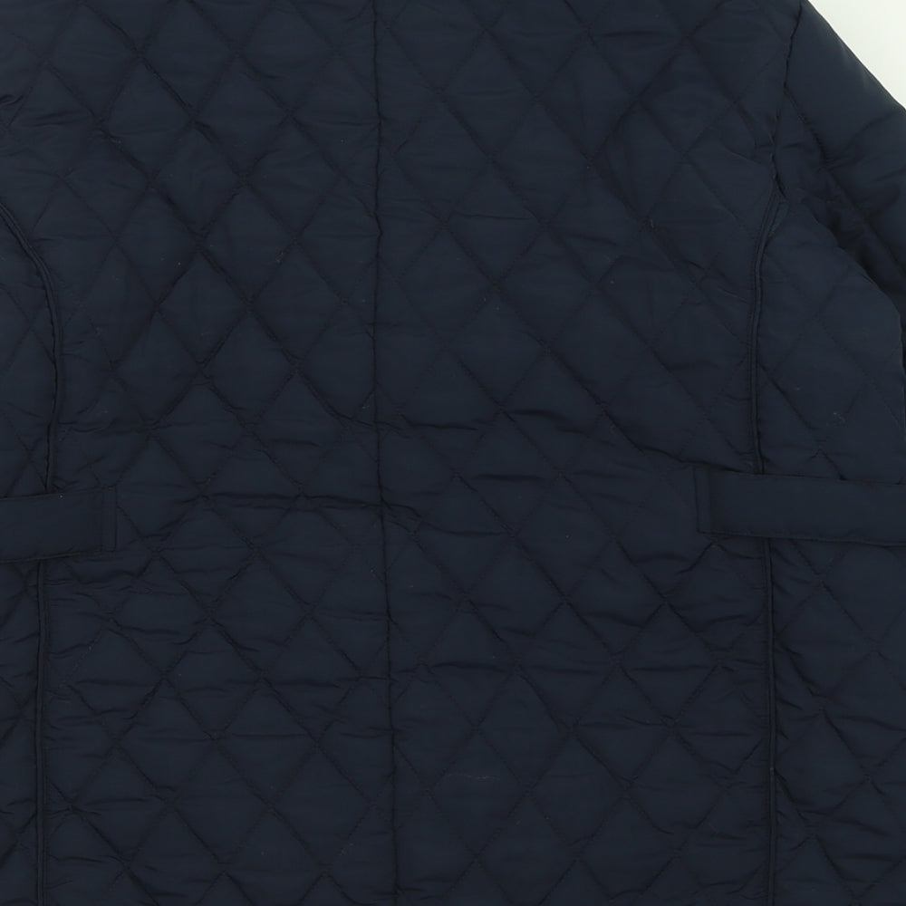 Jessica Graaf Womens Blue   Quilted Coat Size XL  Zip